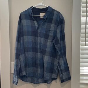 Weatherproof Men's Navy Plaid Shirt